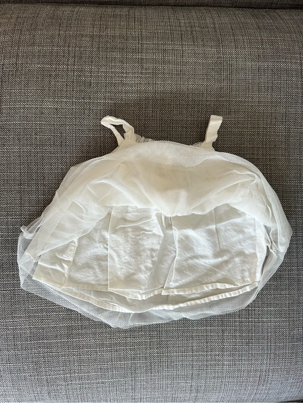 Baby GAP | White Tiered Tulle Tank Top, Size 6-12 Mo ✨